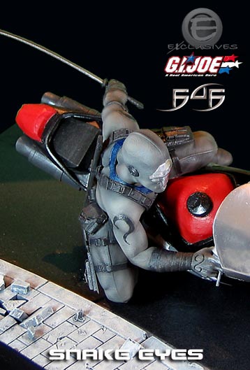 GI Joe - Snake Eyes on Ninja Lightening Cycle