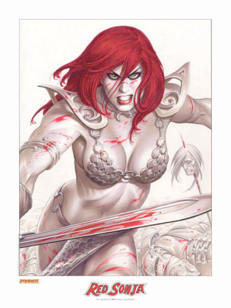 red sonja lithograph