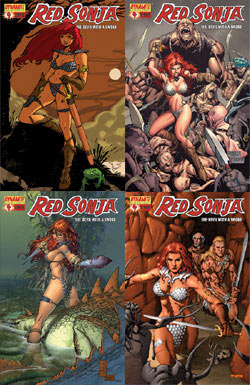 red sonja comic book covers