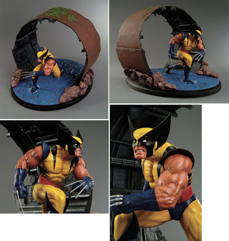 Wolverine Statue Diorama