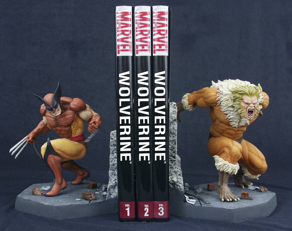 Wolverine vs Sabertooth Bookends