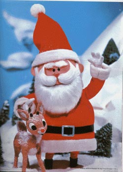 rudolph and santa puppets