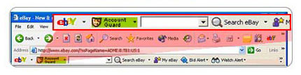 ebay toolbar with account guard