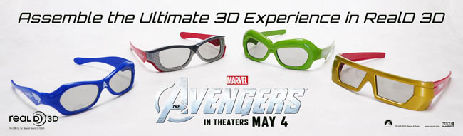 Marvel's THE AVENGERS Collector's Edition RealD 3D Glasses